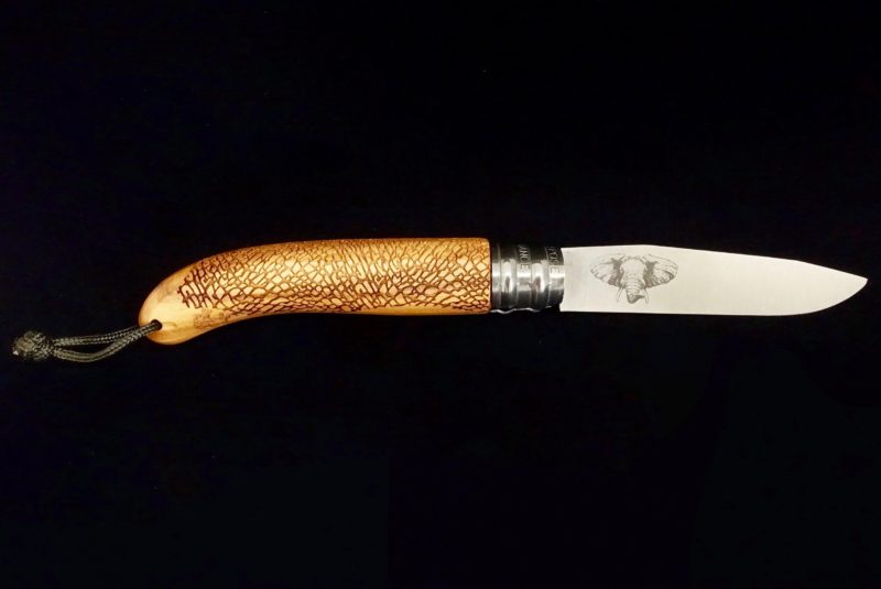 Couteau de poche Verdier L&rsquo;Alpage Eléphant bois d&rsquo;Olivier by Décalé