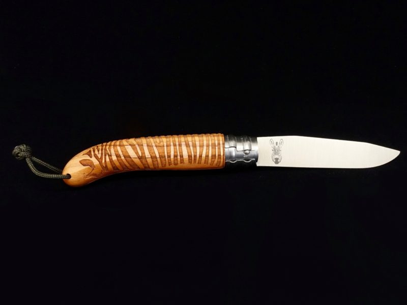 Couteau Verdier L&rsquo;Alpage Zèbre en bois d&rsquo;Olivier by Décalé