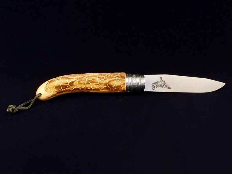Couteau Verdier L&rsquo;Alpage Girafe en bois d&rsquo;Olivier by Décalé
