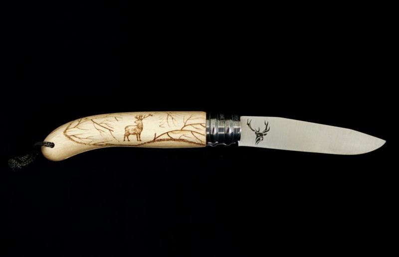Couteau Verdier Cerf l&rsquo;Alpage hêtre by Décalé