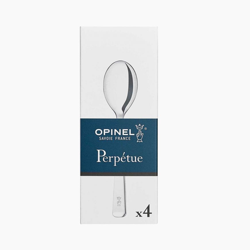 Boite de 4 petites cuillères acier inox Perpétue opinel