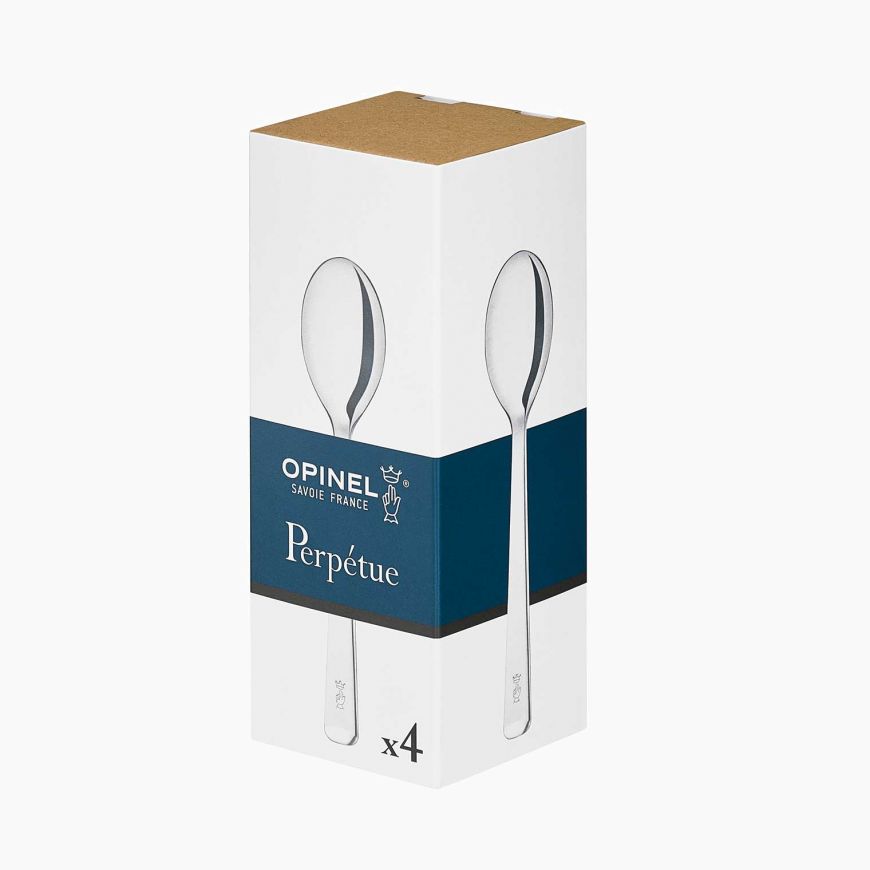 Boite de 4 petites cuillères acier inox Perpétue opinel